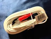 252-062WH 12' White Stereo 3.5mm 1/8 Mini Plug to 2-RCA Male