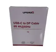 Upgrow USB C to DisplayPort Cable 4K@60Hz 6FT for Home Office USB C to DP
