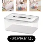 Food Storage Box with Handle Sealed Stackable Sealed for Household Egg Bread