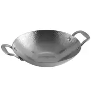 Kitchen Cookware Reusable Decorative Stainless Steel Wok Restaurant