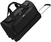 [AsrMyjcx] Wheeled Duffel Bag Luggage Bag Portable Handbag Carrier Weekender Bag Suitcase Rolling Travel Bag for Traveling Outdoor Women