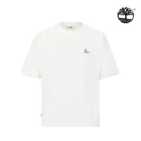 在飛比找momo購物網優惠-【Timberland】中性款米白色刺繡徽標厚磅短袖T恤(A