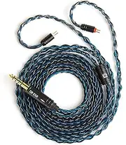 KBEAR ST12 2Pin IEM Cable, in Ear Monitor Replacement Earbuds Earphone Cable, 8 Core 4N OFC Silver-plated HiFi Headphone Extension Wire for KZ ZST /AS10/ES4/ZS10/ZST-X CCA C10 (Black-Blue, 2PIN 4.4MM)