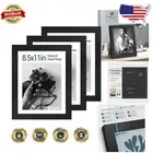 Versatile Set of 3 Black Woodgrain Frames - Perfect for Photos & Wall Art