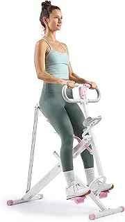 Sunny Health & Fitness Row-N-Ride Squat Assist Trainer for Glutes & Full Body Cardio Workout with Adjustable Resistance, Optional Full Motion & Smart Feature with Free Sunnyfit App Connectivity