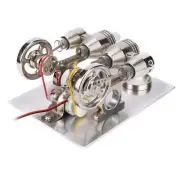 Hot Air Stirling Engine, 4 Cylinder Stirling Engine Motor, Mini Hot Air Stirling