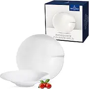 Villeroy & Boch, Pasta Passion, Pasta Plate M Set for 2 People, 2 Pieces, 27,2 cm, Premium Porcelain, White