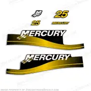 Fits Mercury 25hp Decal Kit - Custom Color Yellow!