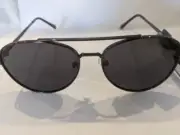 Foster Grant Dark Gunmetal Aviator Polarized Sunglasses 100% UVA/UVB