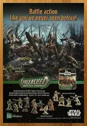2006 Star Wars Unleashed Battle Packs Print Ad/Poster Miniature Wookiee Figures