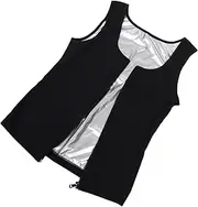 [WESIEVYA] Men Compression Shirt with Zipper Breathable Sweat Inducing Sauna Vest Waist Trainer for Running and Fitness Sculpt Your Waistline Enhance Fat Loss During Workouts
