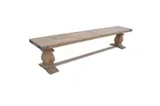 Divano Gloriosa Dining Bench 230cm 3 Person Chair Solid Mango Timber Wood - Honey Wash