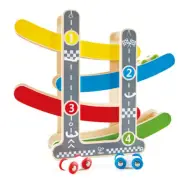 4pc Hape Fast Flip Wooden Racetrack 18m+ Toddler Racing/Game Play Race Track Toy
