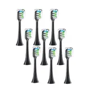 9pcs Replacement Brush Heads suitable for V1 V2 X3 X3u X5 D2 D3 Soocare Sonic Electric Toothbrush Head Soft Black