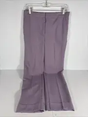 Ann Taylor Women's The High Rise Ankle Dress Pants 4 Lavender Flat Front Cuffed