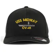Uss CV-41 embroidered stretch flex fit baseball cap (size S/M, L/XL, XXL)