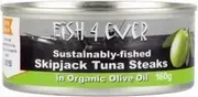 Fish 4 Ever Azores Skipjack Tuna Steaks in Organic Olive Oil 160g