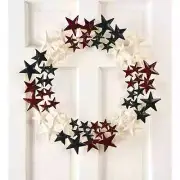 Plow & Hearth Handmade Americana Metal Stars Wreath - New in Box