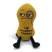 Punchkins Peanut Allergic Novelty Plush Toy Food Plushie 18cm Yellow 8y+