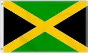 Large 3×5 FT Jamaica Flag, Big 75D Jamaican National Outdoor Banner,DecorGarden With Brass Gromment