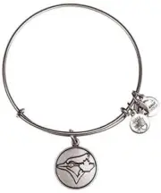 Alex and Ani Toronto Blue Jays Cap Logo Charm Bangle Rafaelian Silver,...
