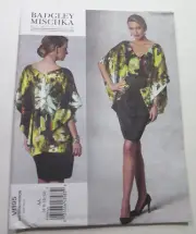 Badgley Mischka Vogue 1195 Dress with cocoon top and belt - Sewing pattern