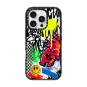 iPhone 16 Pro Impact Case MagSafe Compatible Graffiti Sticker Grunge
