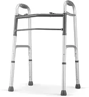 Walker,Walking Frame with Seat Aluminium Walker Lightweight Folding Walking Aids Little Surprise