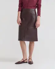 Nina Nappa Leather Skirt