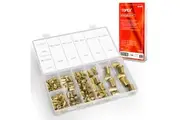 TOPEX 150 PCS Rivet Nut Bolt Steel Rivets Tool Flange Blind Nutserts Flat Zinc M3-M12