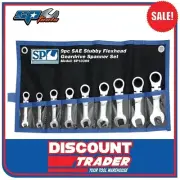 SP Tools 9 Piece SAE Stubby Flexhead Geardrive Spanner Set - SP10389