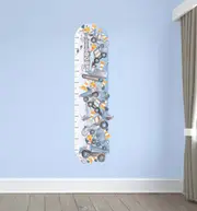 Construction Height Chart Australian Design Hand Painted Peel & Stick, Removable Wall Decal. Nursery, Kids Playroom, Kids Teens Bedroom