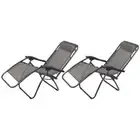 NNEDSZ Set of 2 Zero Gravity Chairs Reclining Outdoor Furniture Sun Lounge Foldi