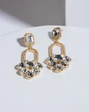 Crystal Arch Drop Earrings