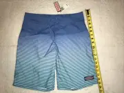 NWT ~ Vineyard Vines Men's Blue Long Beach Stripe Board Shorts ~ SZ:30 ~MSRP:$70
