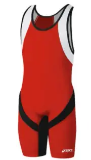 Asics Takedown Wrestling Singlet - Red/Black