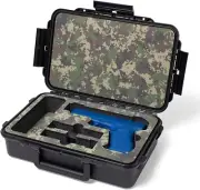 1 Pistol 2 Magazine Hard Case, DORO Gun Case with Mycasebuilder Custom Foam Inse