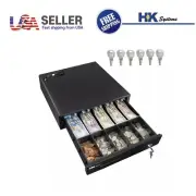 HK SYSTEMS H40SBU 16" Heavy Duty Black POS Cash Drawer with 5Bill/5Coin