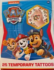 Nickelodeon Paw Patrol Temporary Tattoos - Pack of 25 tattoos