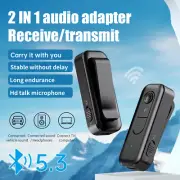 2in1 Bluetooth 5.3 USB Wireless Transmitter Receiver Audio Adapter 3.5mm Aux Car