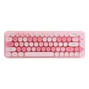 ANYMOB Bluetooth Keyboard And Mouse Combo Set Pink Multi-Device Compatible Colorful Soft Touch Keys