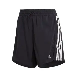 【adidas 愛迪達】短褲 AEROREADY Hyperglam 女款 亞版 彈性 吸濕排汗 中腰 開衩 愛迪達(IB0697)