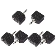 3.5mm Male Connector to 2 x 3.5mm Female Headphone Mono Audio Splitters 6 Pcs