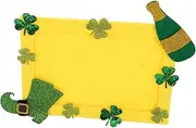 Abaodam Patrick's Day DIY Green Shamrock Photo Frame Decorative Craft Frame for Home Office Unique Holiday Decoration for Framing Memorable Moments