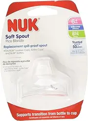 NUK Replacement Silicone Spout, Clear 2 Pack