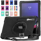 For Samsung Galaxy Tad S10 Ultra/S9+/S9FE/A9+ Shockproof Armor Stand Strap Case