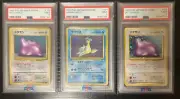 Pokemon Card PSA 9 3 Card Lot Lapras x2 Ditto x1 Fossil Set Japanese