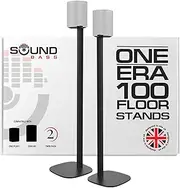 2 x Soundbass ONE Floor Stand, Black, Compatible with Sonos ONE, ONE SL & Play:1, Full Hardware Kit Included, Designed in The UK