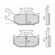 Front Brake Pads Cannondale ATV Cannibal 400 Black 2003 RMS 225103180