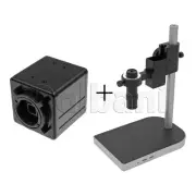 New Digital Microscope Camera Body with Stand and Lens 2MP Black C-Mount
